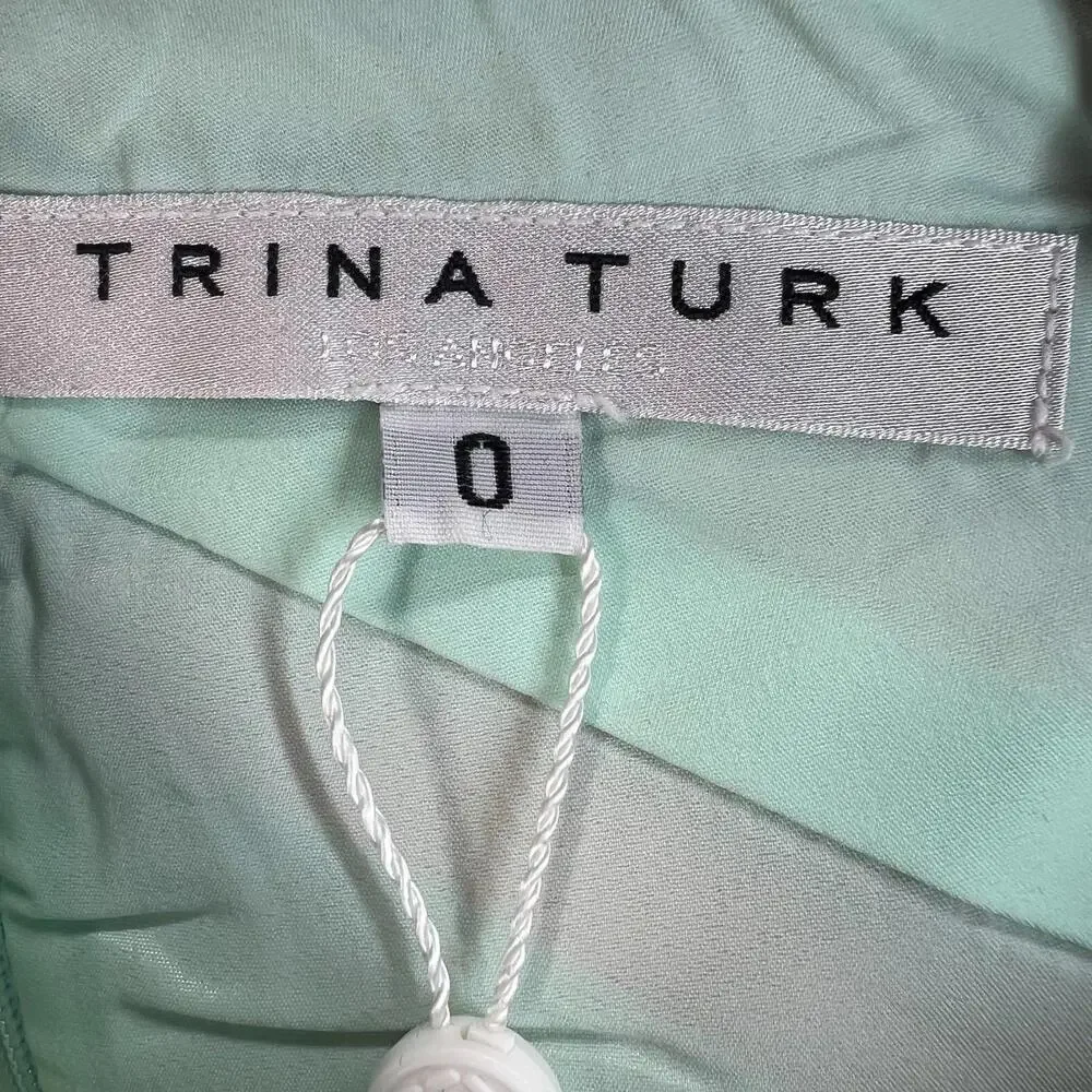 Trina Turk Delano Watercolor-‎ Print Race Back Fitted Dress Womens Size 0 NWT - Picture 6 of 10